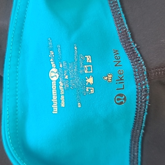 Lululemon Like New Navy Leggings Blue Waist Wide Leg Flare Pants Size 4 - Picture 5 of 6